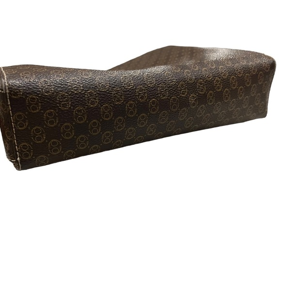 Flavi Vismano Vintage Brown Tan Genuine Leather Shoulder Bag Purse - Picture 6 of 12